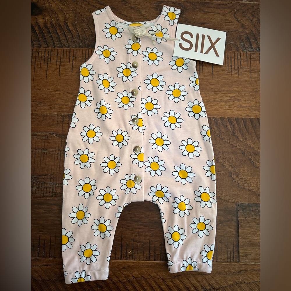 Floral Baby Romper with Daisies